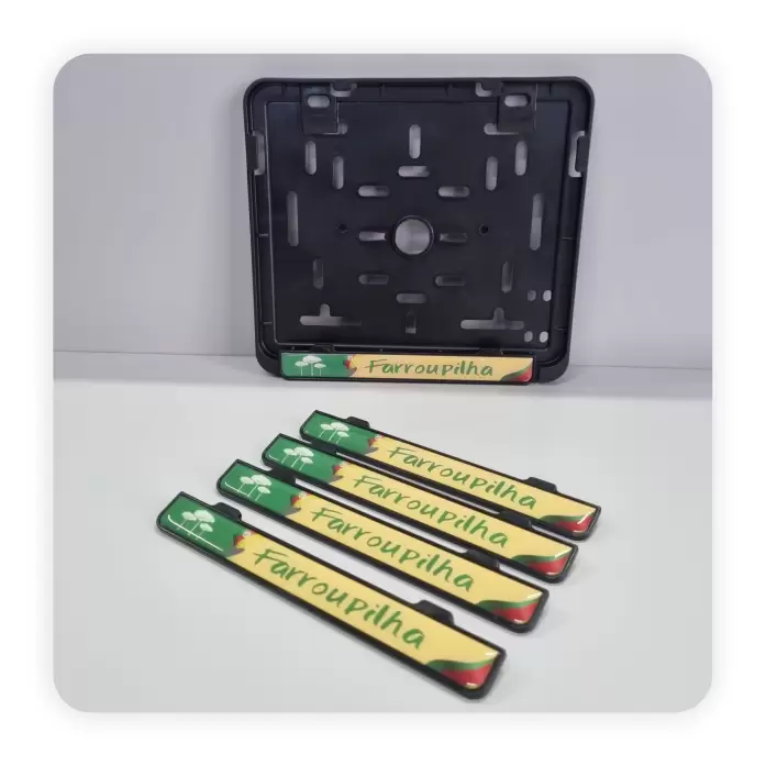 Suporte de Moto - TARJA PERSONALIZÁVEL COM RESINA